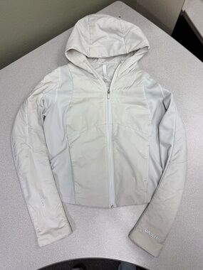 Lululemon Push Your Pace Jacket White/Ivory 12